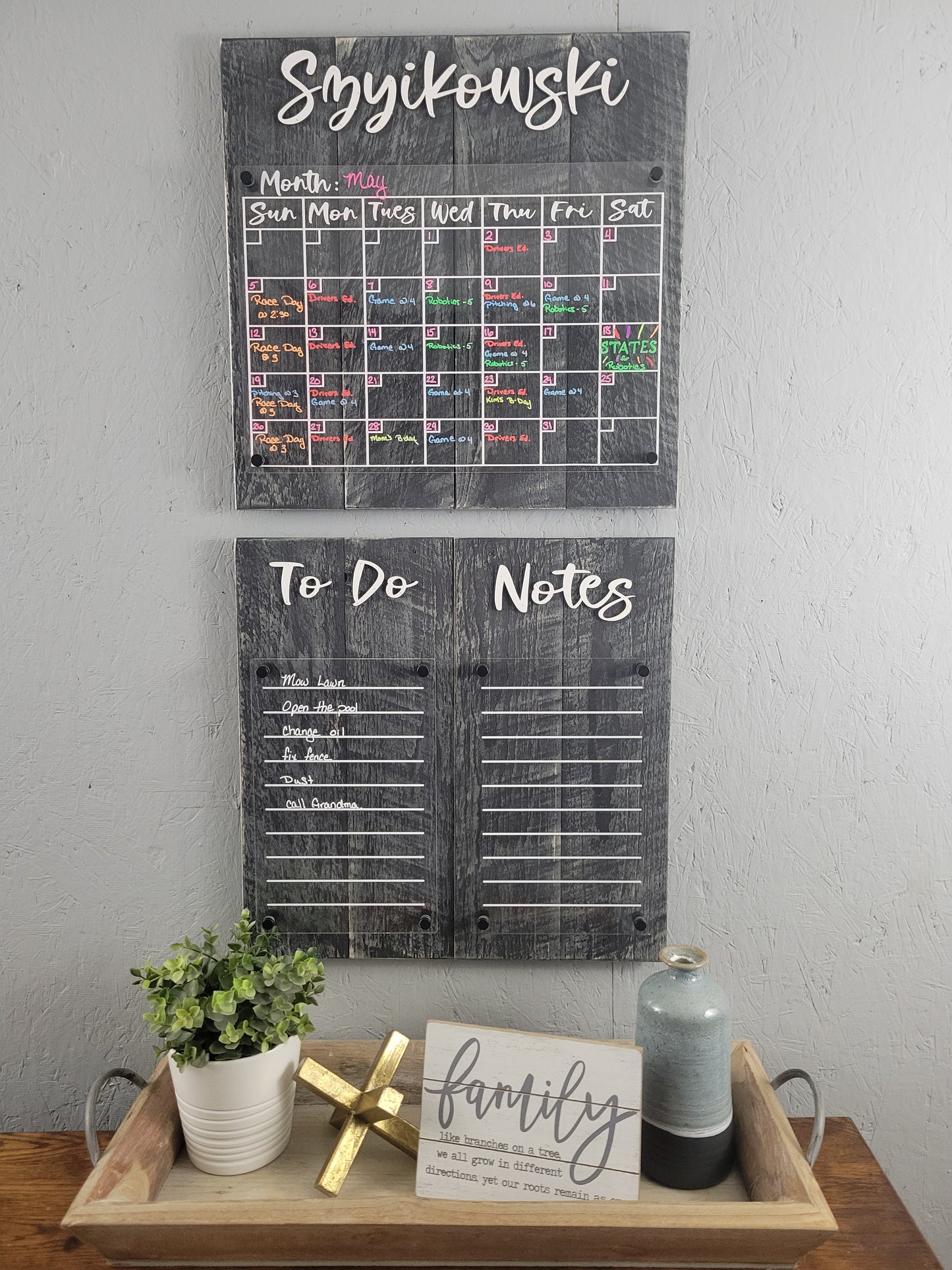 Acrylic Calendar with a Farmhouse Twist