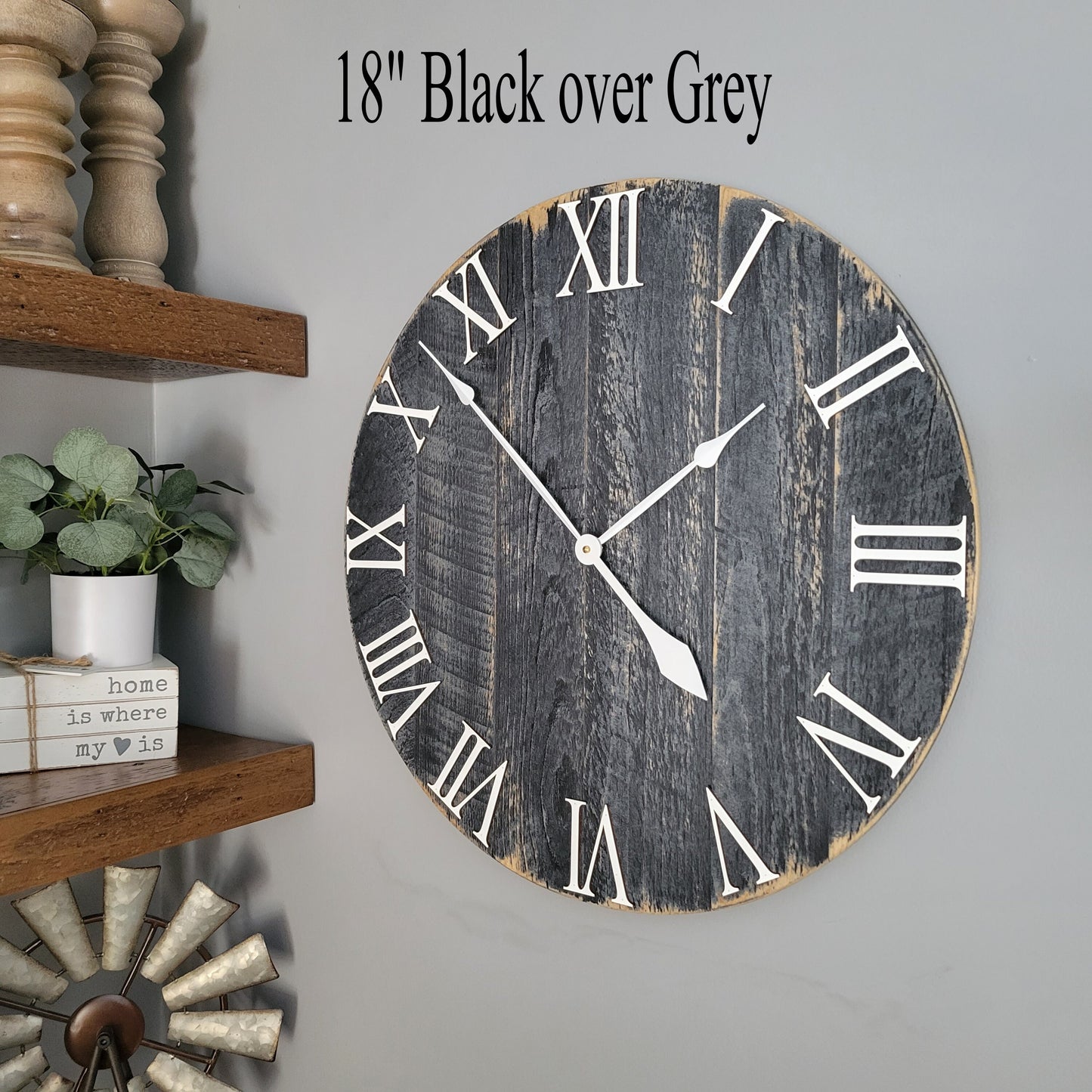 Large Wall Clock / 18" - 42" / Farmhouse Clock / Oversized wall clock