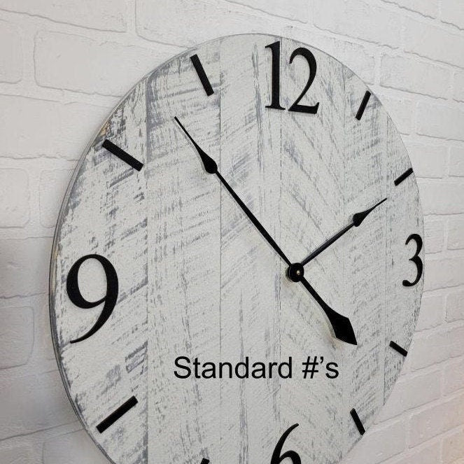 Large Wall Clock / 18" - 42" / Farmhouse Clock / Oversized wall clock